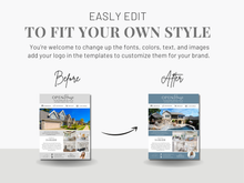 Open House Bundle, Realtor Canva Templates, Open House Flyers, Social Media Posts, Postcards, Door Hangers, Yard Signs, Checklists Gray & White
