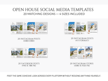 Open House Bundle, Realtor Canva Templates, Open House Flyers, Social Media Posts, Postcards, Door Hangers, Yard Signs, Checklists Gray & White
