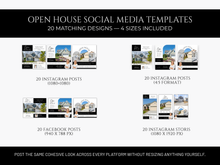 Open House Bundle, Realtor Canva Templates, Open House Flyers, Social Media Posts, Postcards, Door Hangers, Yard Signs, Checklists Black & White