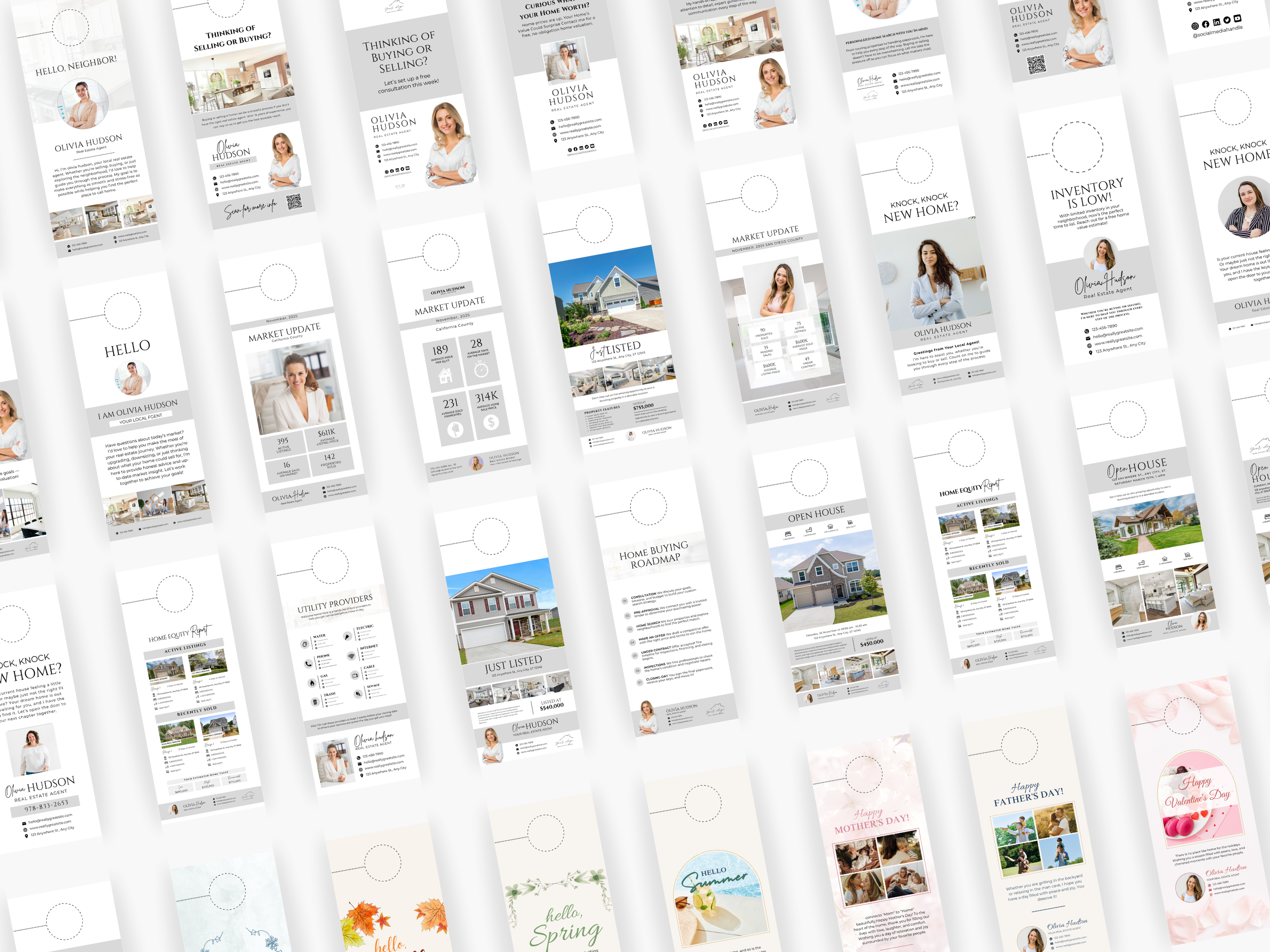 135+ Real Estate Door Hanger Bundle | Door Hanger Templates Bundle | Real Estate Farming | Realtor Door Hangers | Canva Template
