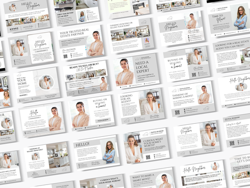 125 Real Estate Prospecting Postcards Bundle | Realtor Farming Canva Templates | Real Estate Agent Marketing Postcards | 6x4 & 7x5