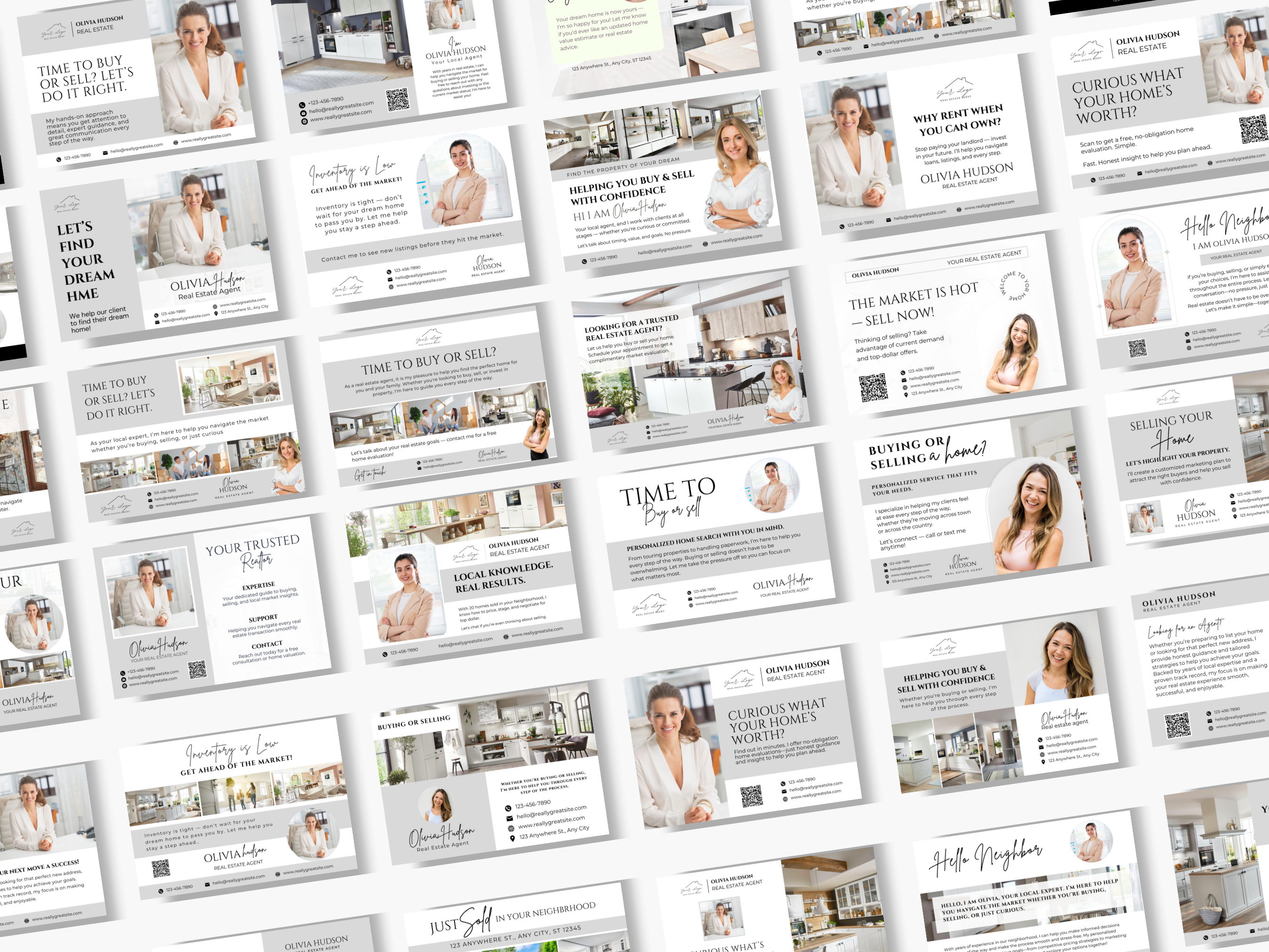 125 Real Estate Prospecting Postcards Bundle | Realtor Farming Canva Templates | Real Estate Agent Marketing Postcards | 6x4 & 7x5