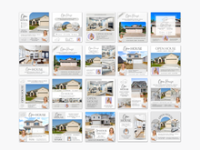 Open House Bundle, Realtor Canva Templates, Open House Flyers, Social Media Posts, Postcards, Door Hangers, Yard Signs, Checklists Gray & White