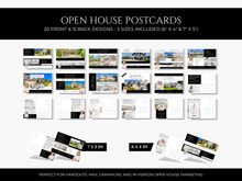 Open House Bundle, Realtor Canva Templates, Open House Flyers, Social Media Posts, Postcards, Door Hangers, Yard Signs, Checklists Black & White