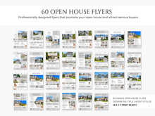 Open House Bundle, Realtor Canva Templates, Open House Flyers, Social Media Posts, Postcards, Door Hangers, Yard Signs, Checklists Gray & White