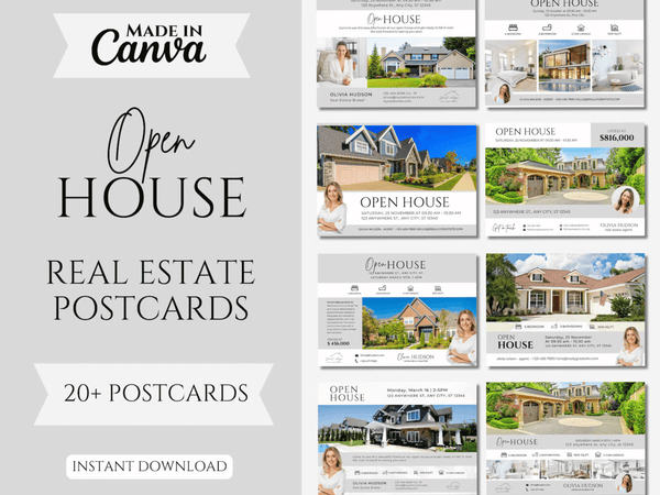 20+ Open House Postcards | Realtor Farming Postcards