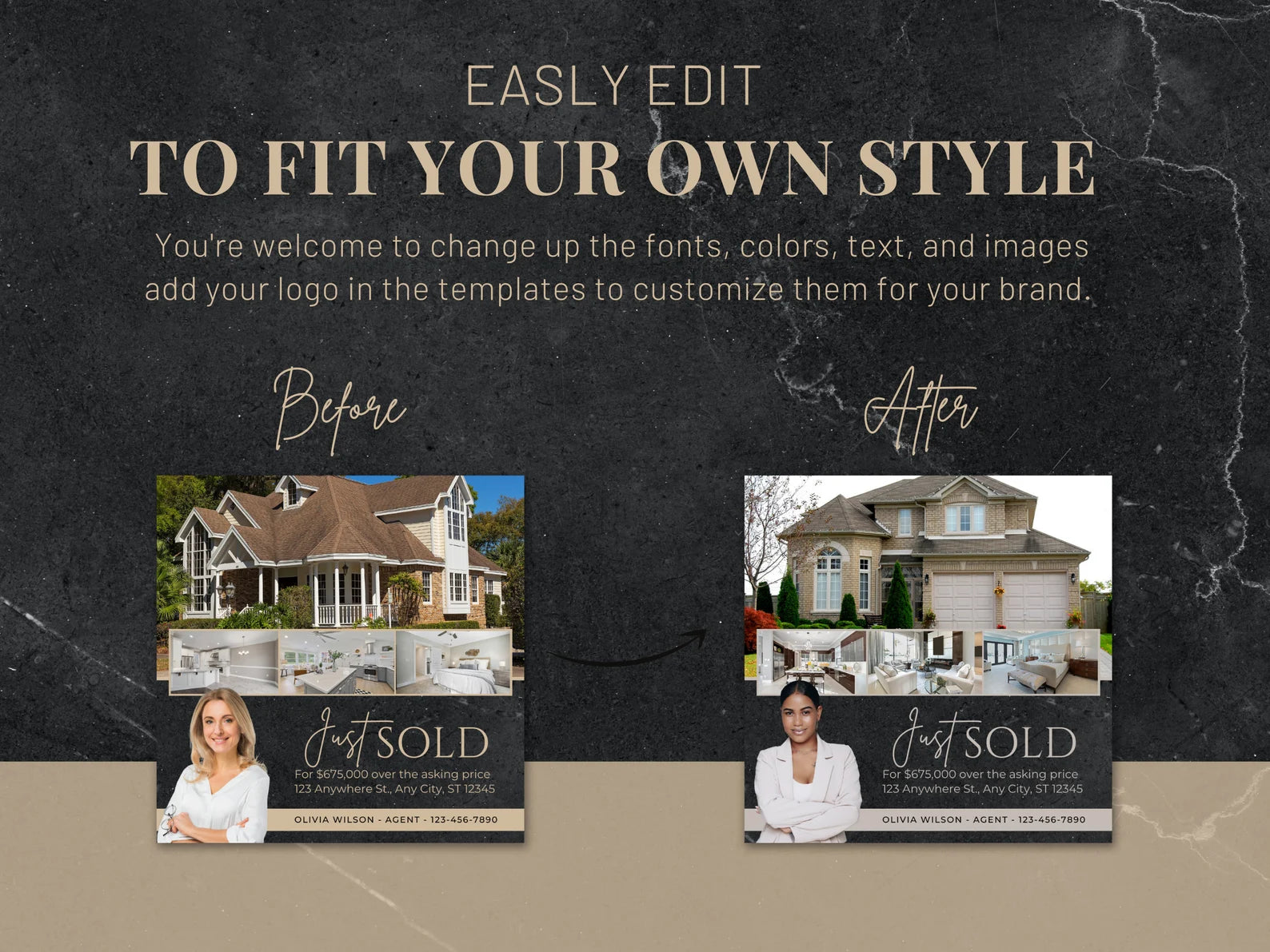 Marble Real Estate Instagram Post Templates