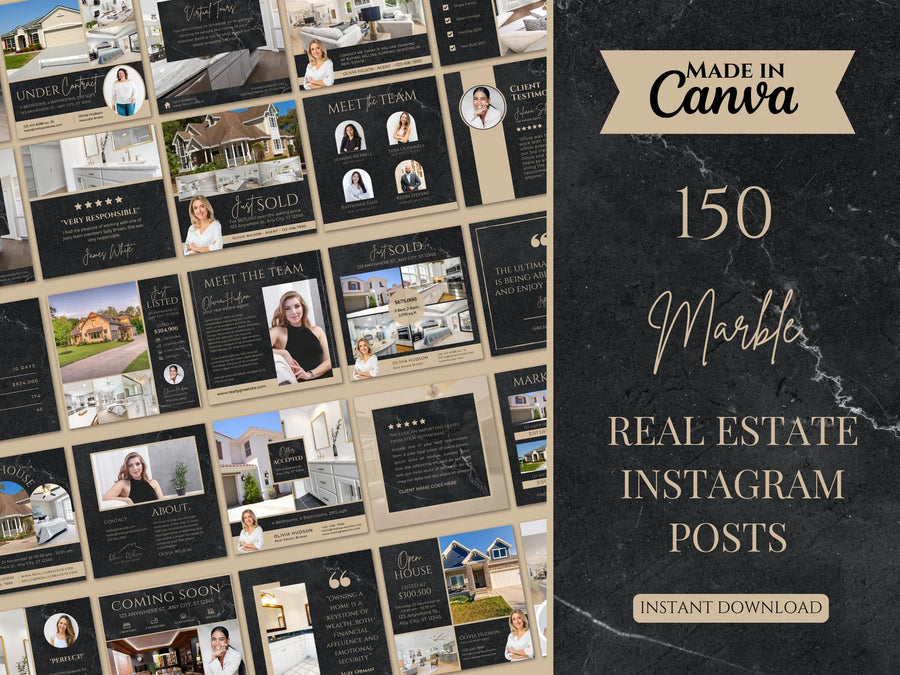 Marble Real Estate Instagram Post Templates