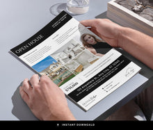 Real Estate Flyer Bundle | Open House, Just Listed, Just Sold & Coming Soon Black & White